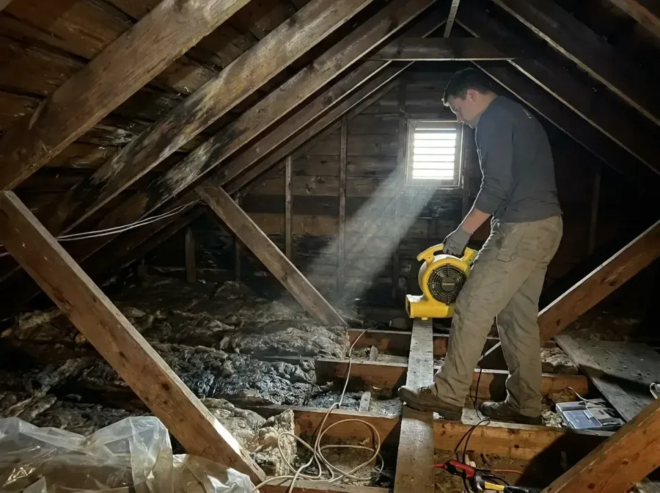 attic-water-damage-drying-proc-007 — frequently asked questions, Emergency Water Extraction & 24/7 Flood Response in Rosemou…